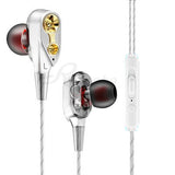 Roreta Dual Drive Stereo Wired earphone In-Ear Sport Headset With Mic For iPhone Samsung Huawei Xiaomi