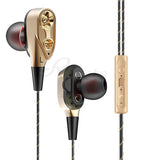 Roreta Dual Drive Stereo Wired earphone In-Ear Sport Headset With Mic For iPhone Samsung Huawei Xiaomi