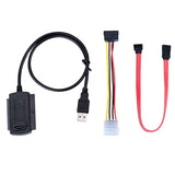 ITINFTEK SATA PATA IDE Drive to USB 2.0 Adapter Converter Cable for Hard Drive Disk HDD 2.5" 3.5" with External AC Power Adapter