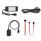 ITINFTEK SATA PATA IDE Drive to USB 2.0 Adapter Converter Cable for Hard Drive Disk HDD 2.5" 3.5" with External AC Power Adapter