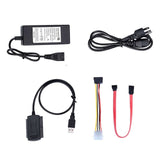 ITINFTEK SATA PATA IDE Drive to USB 2.0 Adapter Converter Cable for Hard Drive Disk HDD 2.5" 3.5" with External AC Power Adapter