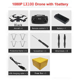 LAUMOX LX100 RC Drone With 4K/1080P HD Camera Optical Flow Positioning WIFI FPV Foldable Quadcopter Helicopter