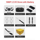 LAUMOX LX100 RC Drone With 4K/1080P HD Camera Optical Flow Positioning WIFI FPV Foldable Quadcopter Helicopter