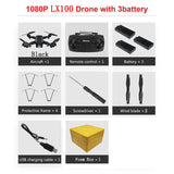 LAUMOX LX100 RC Drone With 4K/1080P HD Camera Optical Flow Positioning WIFI FPV Foldable Quadcopter Helicopter