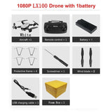 LAUMOX LX100 RC Drone With 4K/1080P HD Camera Optical Flow Positioning WIFI FPV Foldable Quadcopter Helicopter