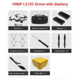 LAUMOX LX100 RC Drone With 4K/1080P HD Camera Optical Flow Positioning WIFI FPV Foldable Quadcopter Helicopter