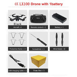LAUMOX LX100 RC Drone With 4K/1080P HD Camera Optical Flow Positioning WIFI FPV Foldable Quadcopter Helicopter