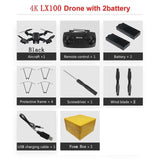 LAUMOX LX100 RC Drone With 4K/1080P HD Camera Optical Flow Positioning WIFI FPV Foldable Quadcopter Helicopter
