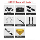 LAUMOX LX100 RC Drone With 4K/1080P HD Camera Optical Flow Positioning WIFI FPV Foldable Quadcopter Helicopter