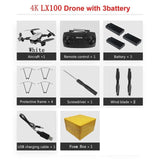 LAUMOX LX100 RC Drone With 4K/1080P HD Camera Optical Flow Positioning WIFI FPV Foldable Quadcopter Helicopter