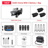 ZWN SG907 SG901 GPS Drone with Wifi FPV 1080P 4K HD Dual Camera Optical Flow RC Quadcopter