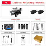 ZWN SG907 SG901 GPS Drone with Wifi FPV 1080P 4K HD Dual Camera Optical Flow RC Quadcopter