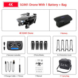 ZWN SG907 SG901 GPS Drone with Wifi FPV 1080P 4K HD Dual Camera Optical Flow RC Quadcopter