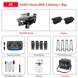 ZWN SG907 SG901 GPS Drone with Wifi FPV 1080P 4K HD Dual Camera Optical Flow RC Quadcopter