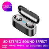 New F9 Wireless Headphones Bluetooth 5.0 TWS Headset HIFI Mini In-ear Sports Running Earphone