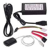 ITINFTEK SATA PATA IDE Drive to USB 2.0 Adapter Converter Cable for Hard Drive Disk HDD 2.5" 3.5" with External AC Power Adapter