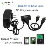 USB SATA 7+15Pin Adapter Converter Cable for 2.5 3.5 inch HDD Laptop Hard Disk Disk Drive Computer Cables Connectors SATA TO USB