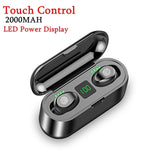 F9 Bluetooth 5.0 Earphones TWS Wireless True Headsets Handsfree Earphone Sports Bass IPX7 Waterproof Earbuds Wireless 3500mAh