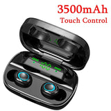 F9 Bluetooth 5.0 Earphones TWS Wireless True Headsets Handsfree Earphone Sports Bass IPX7 Waterproof Earbuds Wireless 3500mAh